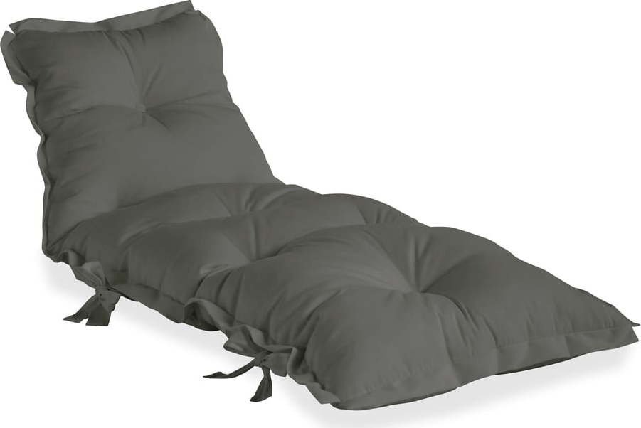Tmavě šedý variabilní futon vhodný do exteriéru Karup Design OUT™ Sit&Sleep Dark Grey Karup Design