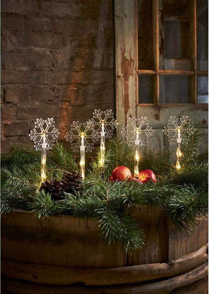 Vánoční venkovní světelná LED dekorace Star Trading Wandy Snowflake
