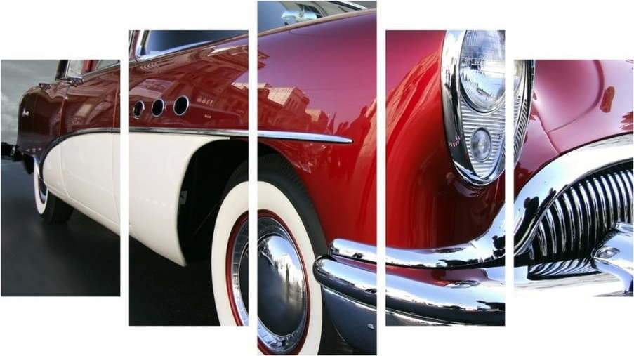 Vícedílný obraz 3D Art Retro Vintage Car