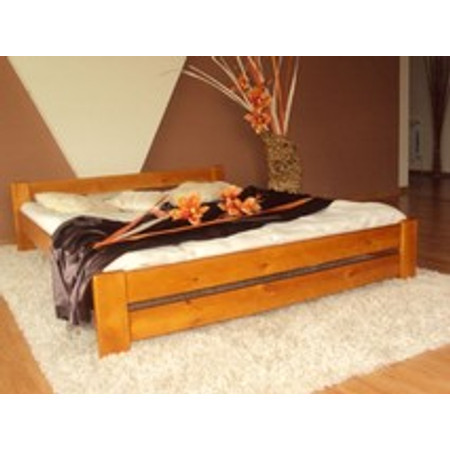 Vyvýšená masivní postel Euro 140x200 cm včetně roštu Olše Home Line