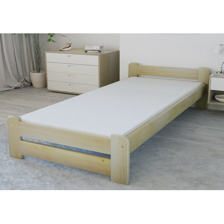 Vyvýšená masivní postel Euro 90x200 cm včetně roštu Borovice Home Line