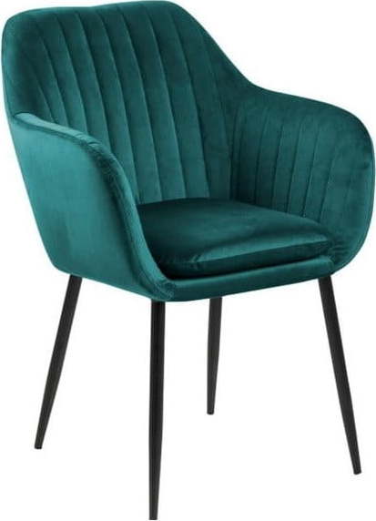 Zelená jídelní židle s kovovým podnožím Bonami Essentials Emilia Bonami Essentials