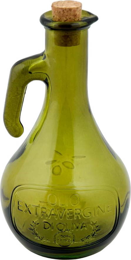 Zelená láhev na olej z recyklovaného skla Ego Dekor Olive