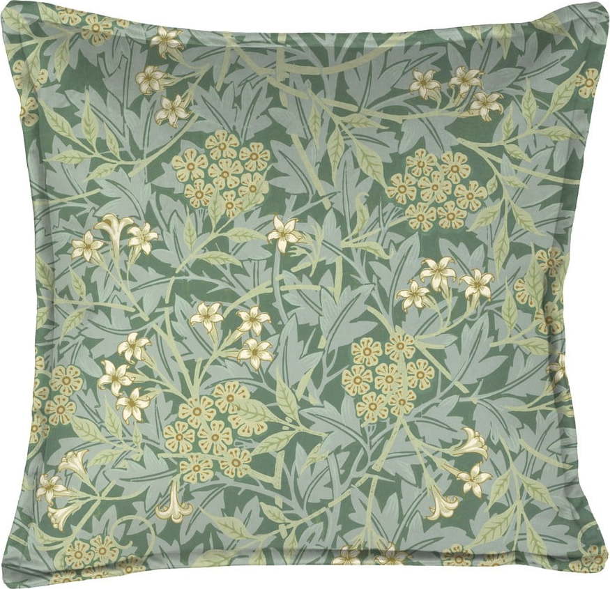 Zelený dekorativní polštář Velvet Atelier Liberty Flower