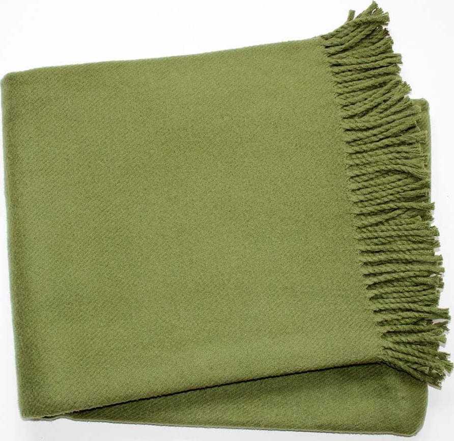 Zelený pléd s podílem bavlny Euromant Basics