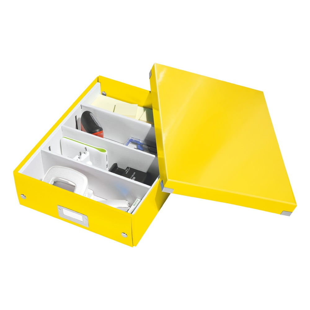 Žlutý box s organizérem Leitz Office