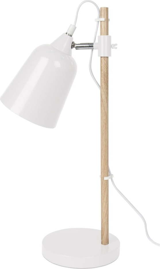 Bílá stolní lampa Leitmotiv Wood Leitmotiv
