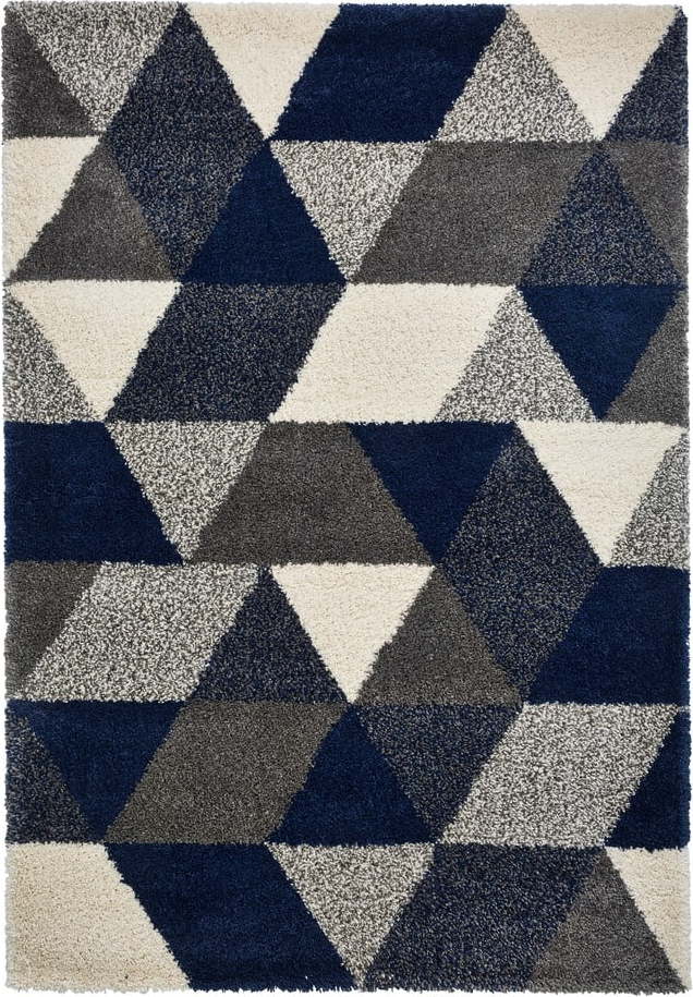 Modrošedý koberec Think Rugs Royal Nomadic Angles