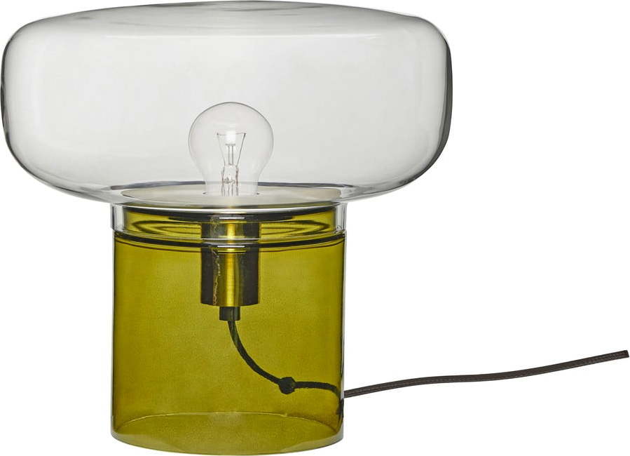 Zelená skleněná stolní lampa Crave - Hübsch Hübsch