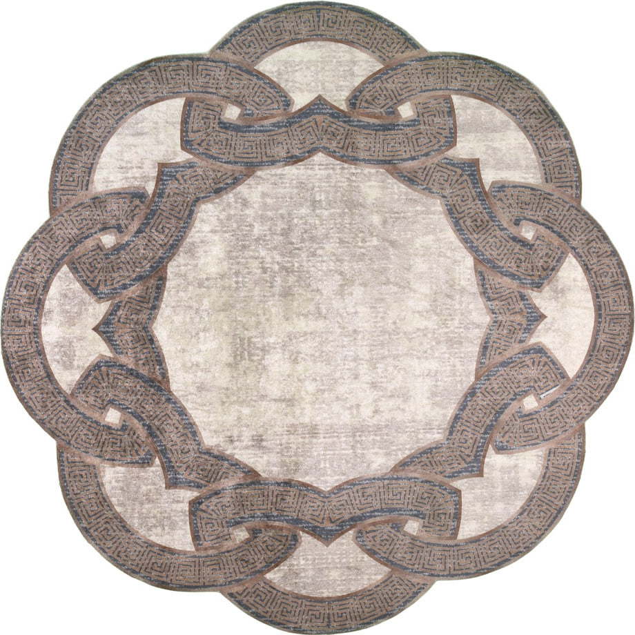 Béžový kulatý koberec ø 100 cm - Vitaus Vitaus