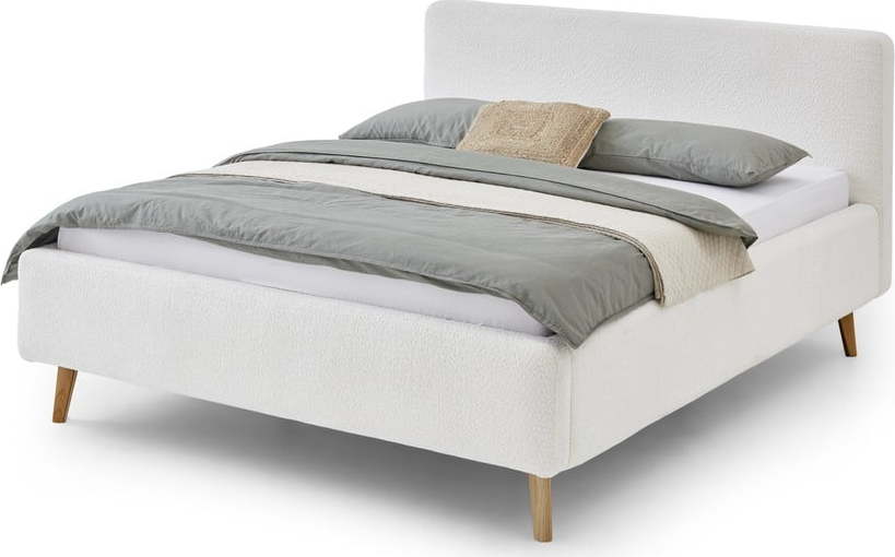 Bílá čalouněná dvoulůžková postel 180x200 cm Mattis - Meise Möbel Meise Möbel