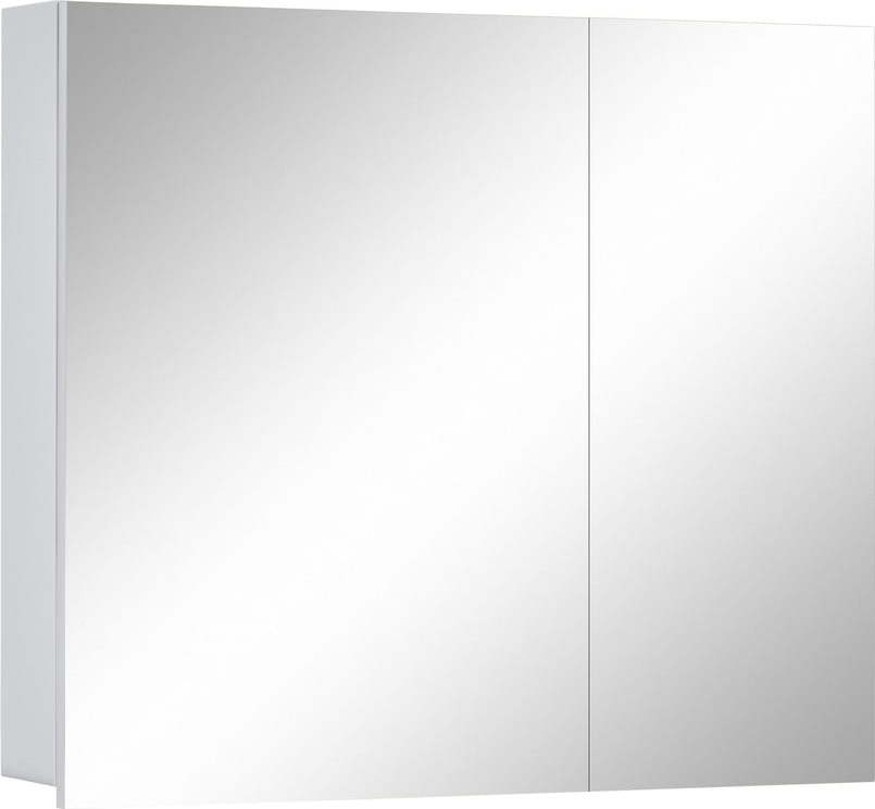 Bílá nástěnná koupelnová skříňka se zrcadlem Støraa Wisla