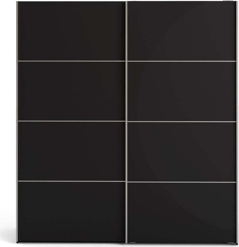 Černá šatní skříň s posuvnými dveřmi 182x202 cm Verona - Tvilum Tvilum