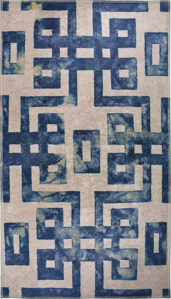 Modrý/béžový koberec 180x120 cm - Vitaus Vitaus