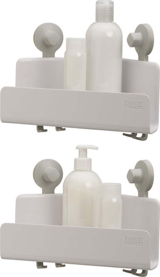 Bílé rohové samodržící plastové koupelnové poličky v sadě 2 ks EasyStore - Joseph Joseph Joseph joseph