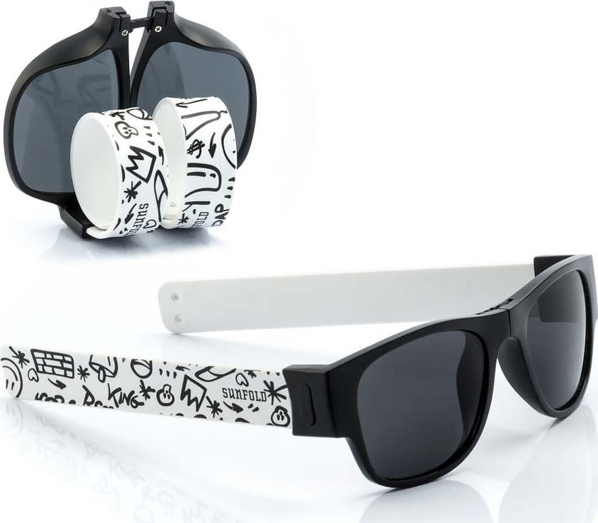 Černo-bílé sluneční srolovatelné brýle InnovaGoods Sunfold ST2 InnovaGoods