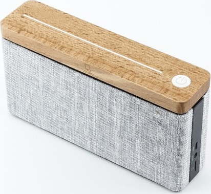 Hnědo-šedý dřevěný bluetooth reproduktor Gingko Hifi Gingko