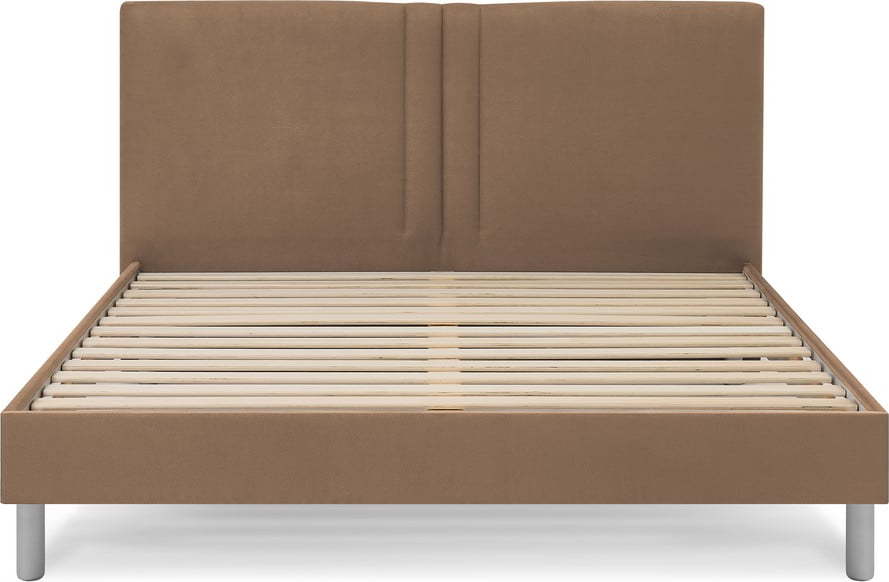 Světle hnědá čalouněná dvoulůžková postel s roštem 180x200 cm Kerry - Bobochic Paris Bobochic Paris