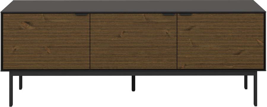 Černý TV stolek v dekoru borovice 150x54 cm Soma - Tvilum Tvilum