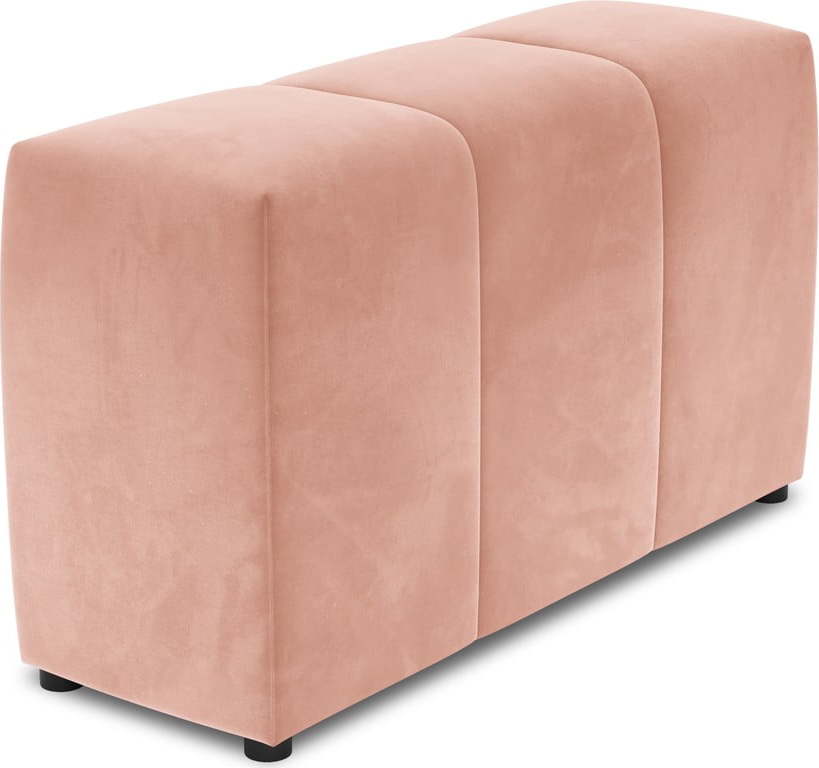 Růžová sametová opěrka k modulární pohovce Rome Velvet - Cosmopolitan Design Cosmopolitan design