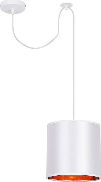 Bílé závěsné svítidlo 20x50 cm Atlanta – Candellux Lighting Candellux Lighting