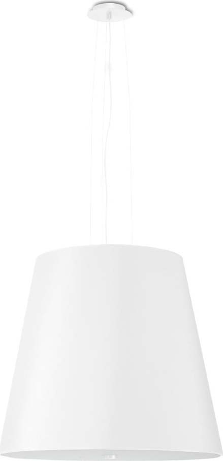 Bílé závěsné svítidlo se skleněným stínidlem ø 50 cm Tresco - Nice Lamps Nice Lamps
