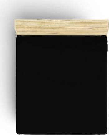 Černé napínací bavlněné prostěradlo 160x200 cm - Mijolnir Mijolnir