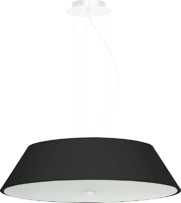 Černé závěsné svítidlo se skleněným stínidlem ø 60 cm Hektor - Nice Lamps Nice Lamps