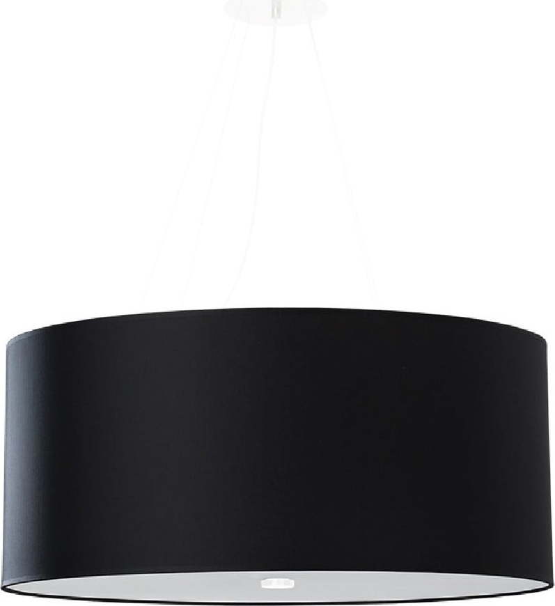 Černé závěsné svítidlo se skleněným stínidlem ø 60 cm Volta - Nice Lamps Nice Lamps