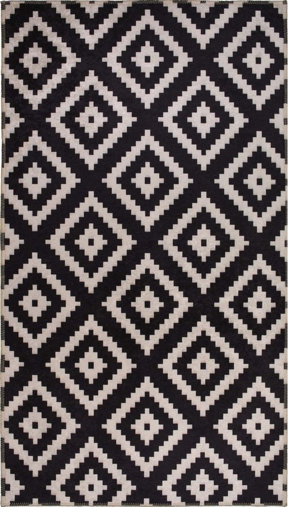 Černý pratelný koberec 80x50 cm - Vitaus Vitaus