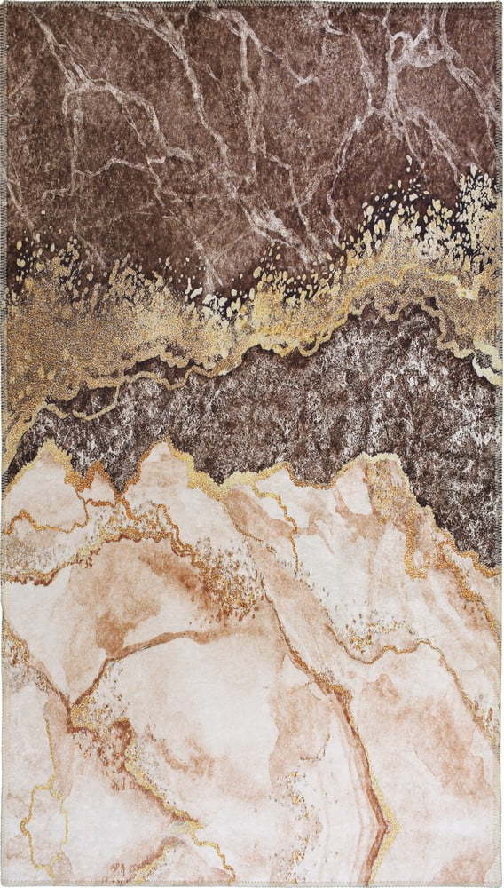 Koňakově hnědo-krémový pratelný koberec 230x160 cm - Vitaus Vitaus
