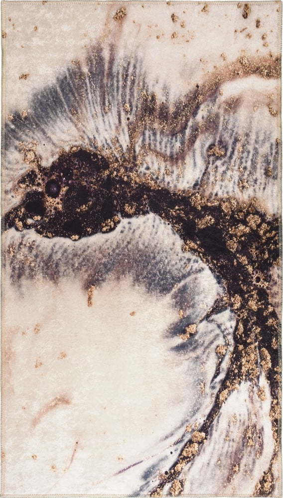 Krémovo-hnědý pratelný koberec 80x50 cm - Vitaus Vitaus