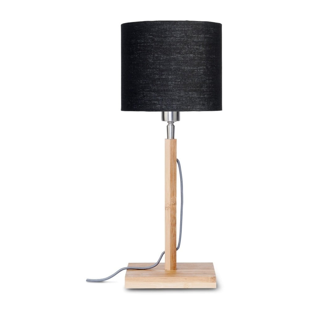 Stolní lampa s černým stínidlem a konstrukcí z bambusu Good&Mojo Fuji Good&Mojo