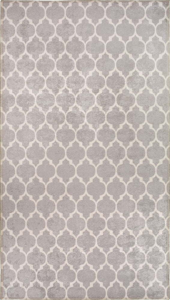 Světle šedo-krémový pratelný koberec běhoun 200x80 cm - Vitaus Vitaus