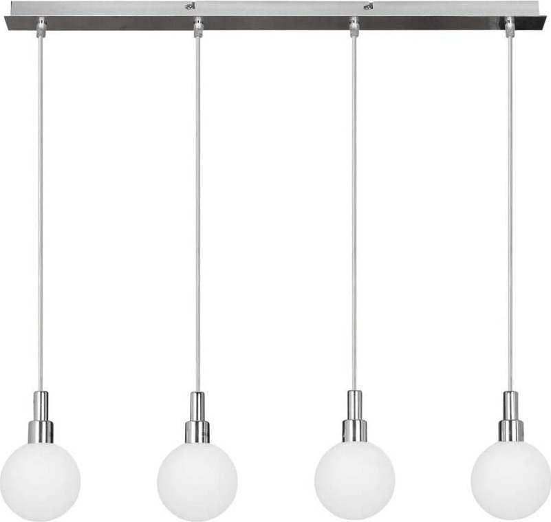 Závěsné svítidlo ve stříbrné barvě se skleněným stínidlem 10x80 cm Maldus – Candellux Lighting Candellux Lighting