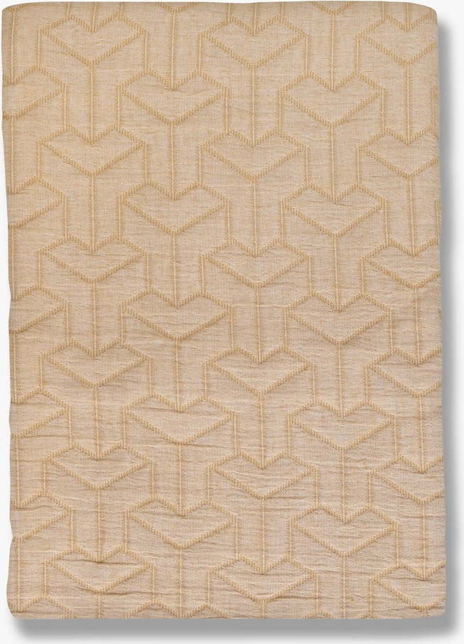 Béžový přehoz z recyklované bavlny na dvoulůžko 250x250 cm Trio – Mette Ditmer Denmark Mette Ditmer Denmark