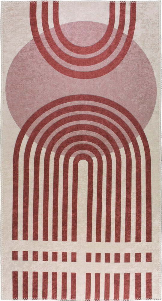 Červeno-bílý pratelný koberec 120x180 cm – Vitaus Vitaus