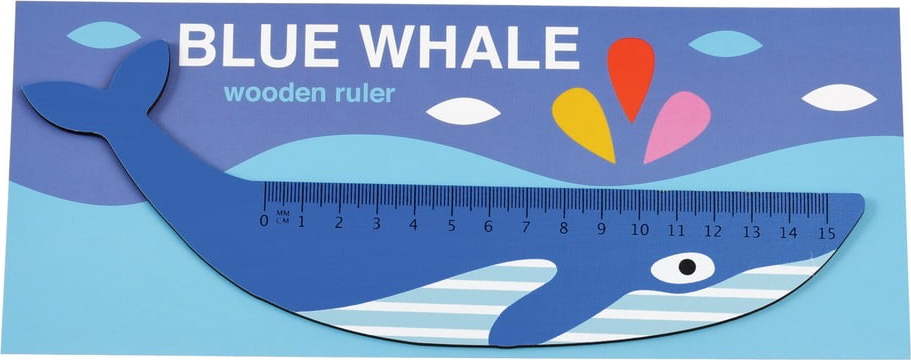 Dřevěné pravítko ve tvaru velryby Blue Whale – Rex London Rex London