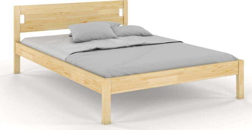 Dvoulůžková postel z borovicového dřeva 140x200 cm v přírodní barvě Laxbaken – Skandica SKANDICA