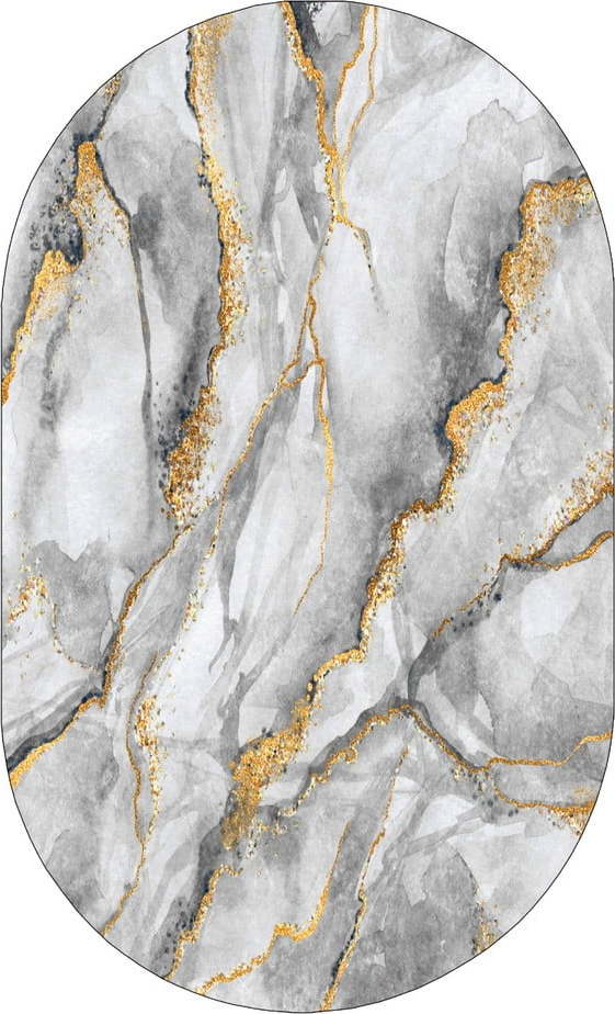 Koberec běhoun v šedo-zlaté barvě 80x200 cm – Rizzoli Rizzoli
