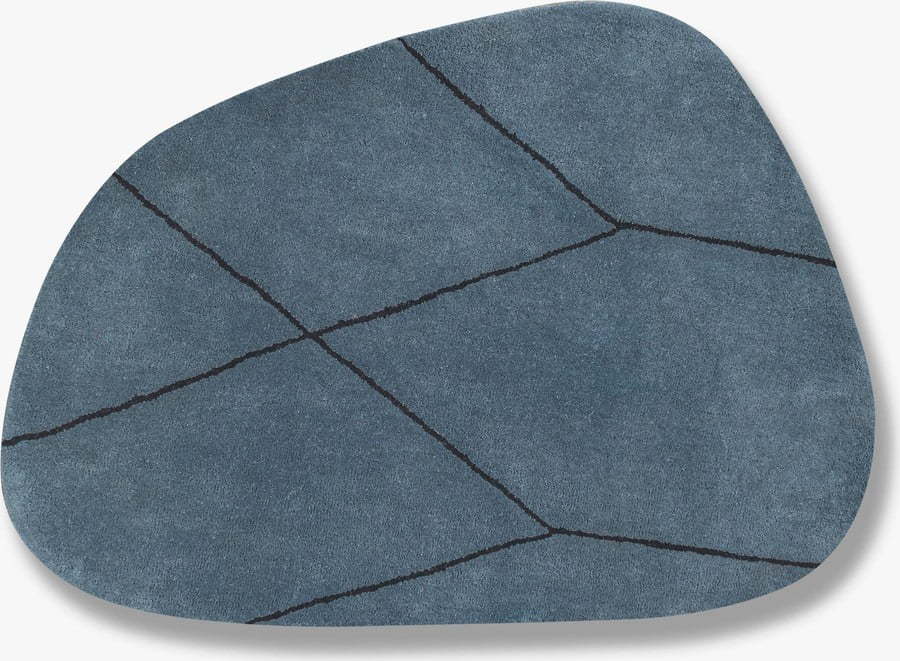 Modrý vlněný koberec 120x154 cm Shape – Mette Ditmer Denmark Mette Ditmer Denmark