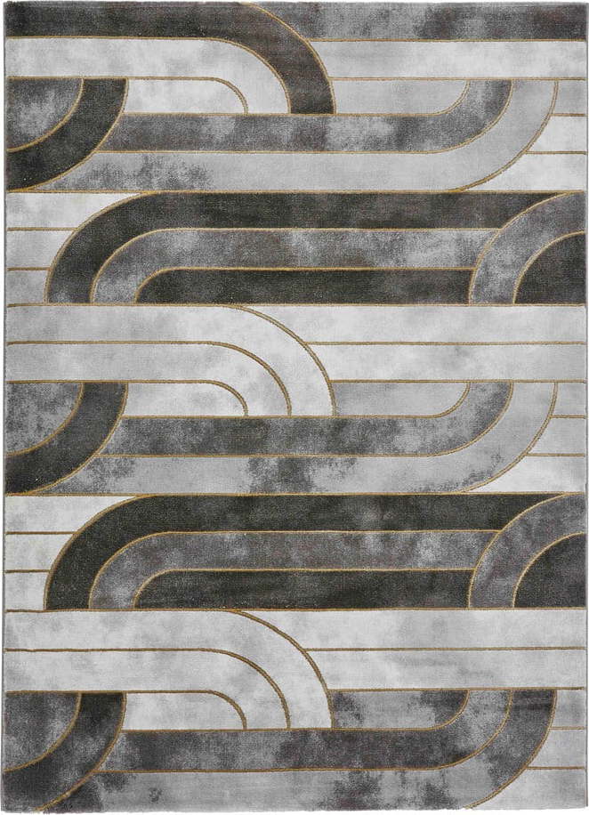 Šedý/ve zlaté barvě koberec 170x120 cm Craft - Think Rugs Think Rugs
