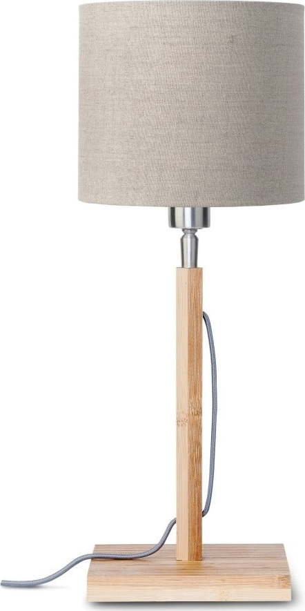 Stolní lampa s béžovým stínidlem a konstrukcí z bambusu Good&Mojo Fuji Good&Mojo