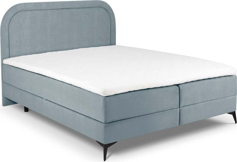 Světle modrá boxspring postel s úložným prostorem 180x200 cm Eclipse – Cosmopolitan Design Cosmopolitan design