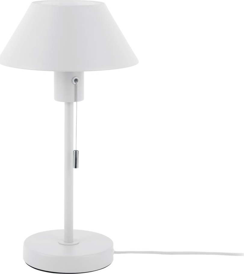 Bílá stolní lampa s kovovým stínidlem (výška 36 cm) Office Retro – Leitmotiv Leitmotiv