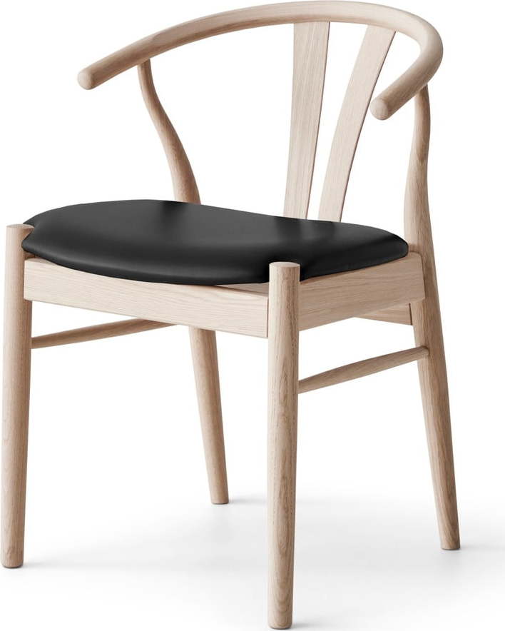 Černá/přírodní kožená jídelní židle Frida – Hammel Furniture Hammel Furniture