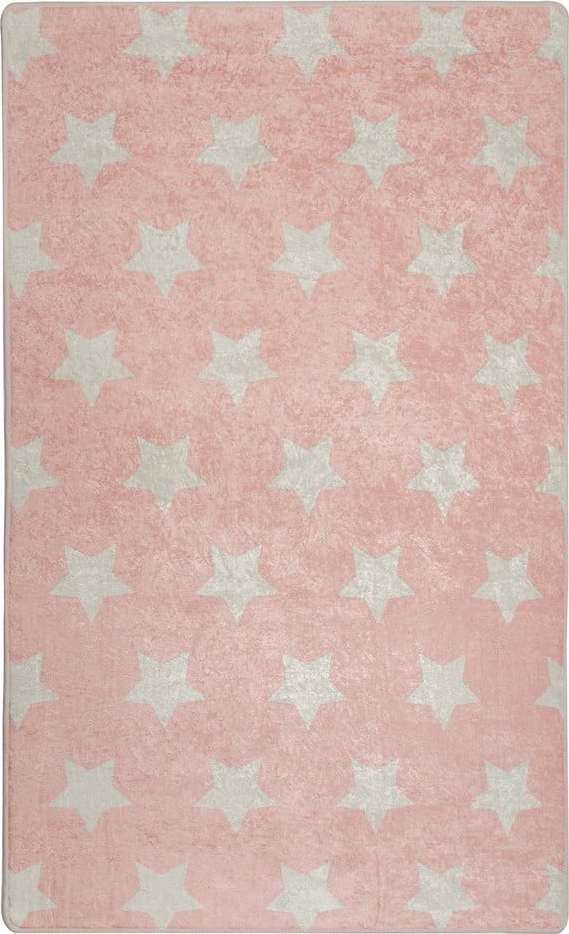 Růžový dětský protiskluzový koberec Conceptum Hypnose Stars