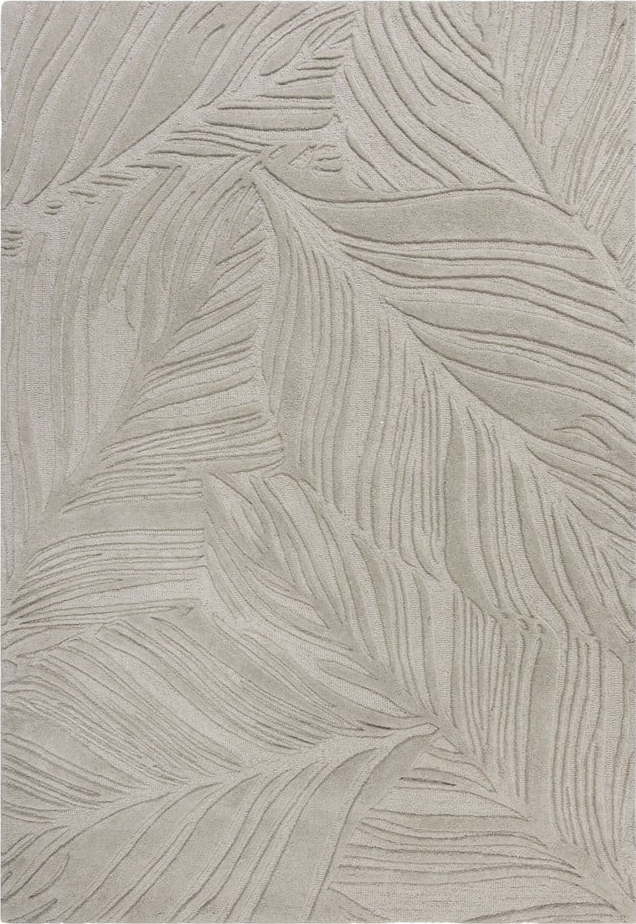 Světle šedý vlněný koberec 200x290 cm Lino Leaf – Flair Rugs Flair Rugs