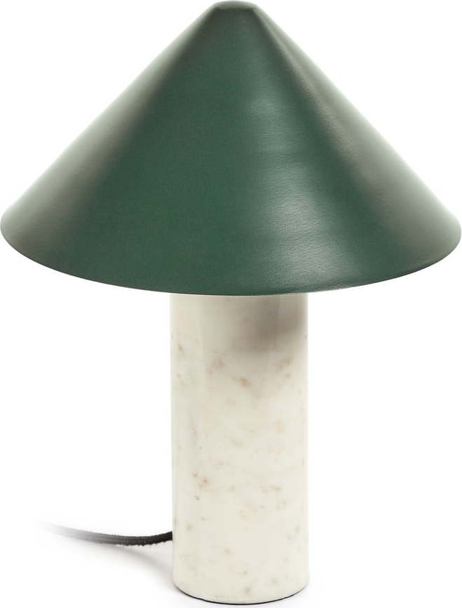 Zelená stolní lampa s kovovým stínidlem (výška 32 cm) Valentine – Kave Home Kave Home