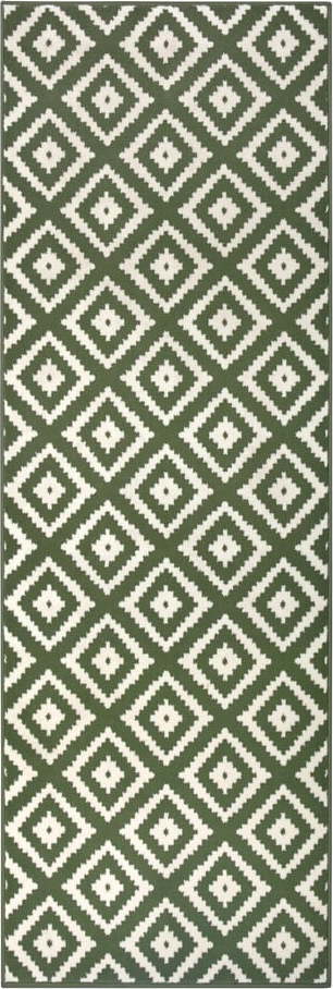 Zelený koberec běhoun 300x80 cm Diamond - Hanse Home Hanse Home